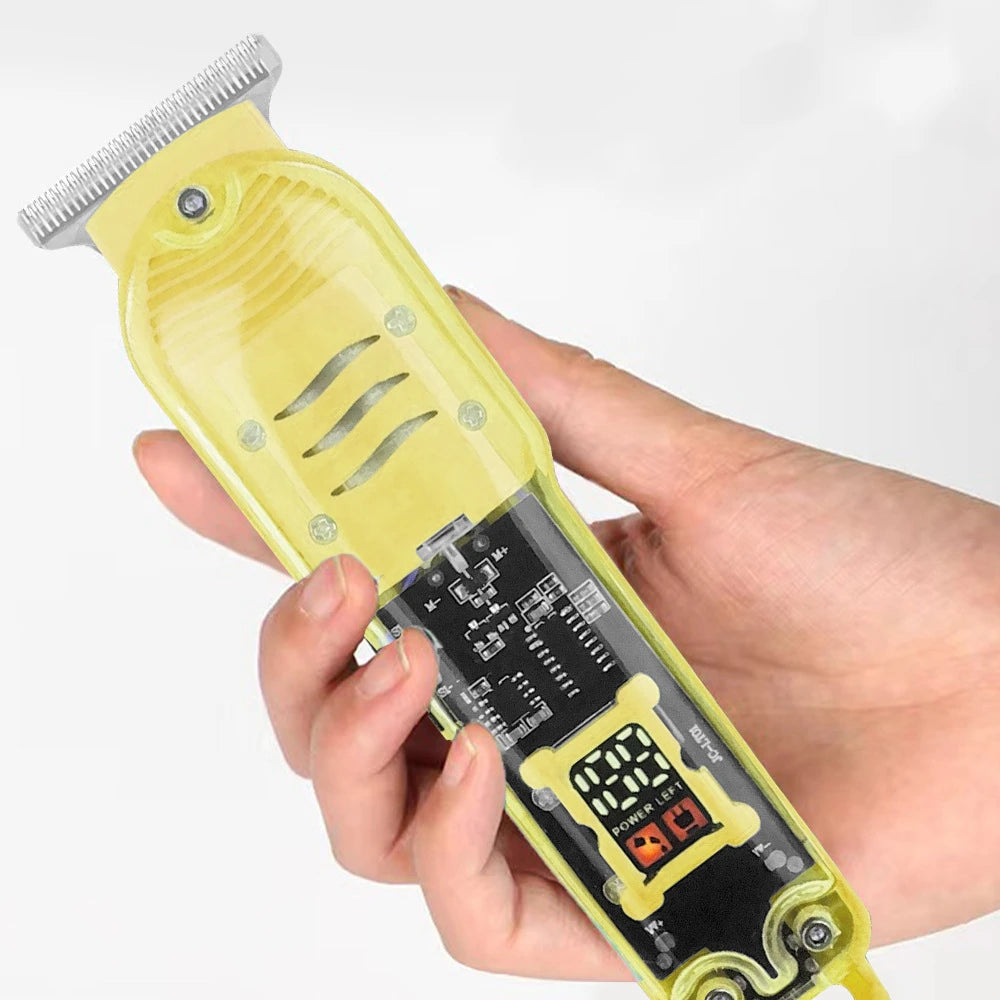 2023 New Transparent Hair Clipper Power Display Hair Clipper Men's Electric Shaver Trimmer for Men Stores in Brazil Dropshipping